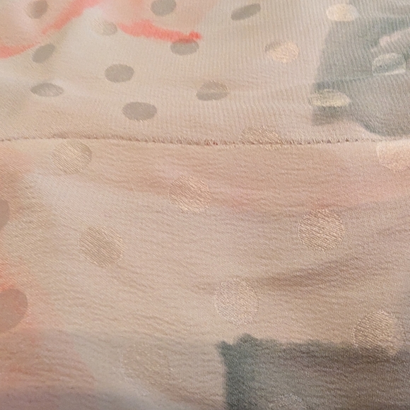 Vintage 1980's Silks By St. Gillian Cream Roses Floral 100% Silk Dress Size 4 - Picture 10 of 13